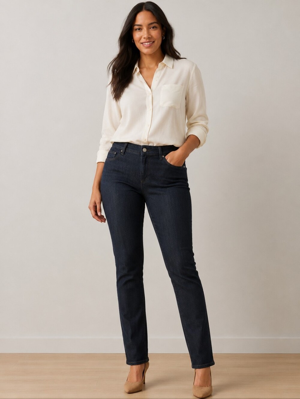 ❤ ANN TAYLOR CURVY SLIM FIT JEANS, 4T (27 TALL / LONG)